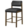 Kehoe Upholstered Counter Height Chair Black and Walnut (Set of 2) — product view 5