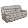Greer 2-piece Upholstered Reclining Sofa Set Taupe — product view 5