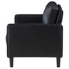 Ruth Upholstered Track Arm Loveseat Black — product view 5