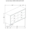 Melody 6-drawer Upholstered Dresser Pacific Blue — product view 5