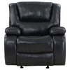 Camila Upholstered Glider Recliner Chair Black — product view 5