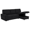 Demko Sleeper Sectional Sofa with Speaker and Storage Chaise Black — product view 5