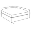 Serene Square Upholstered Ottoman Charcoal — product view 5