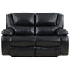 Camila Upholstered Motion Reclining Loveseat Black — product view 5