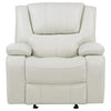 Camila Upholstered Glider Recliner Chair White — product view 5