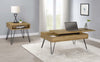 Fanning Engineered Wood Side End Table Golden Oak — product view 5