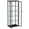 Aero 4-shelf Display Curio Cabinet with LED Lighting Black — product view 5