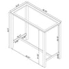 Tolbert Rectangular 47-inch Glass Top Pub Bar Table Chrome — product view 5