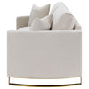 Corliss Upholstered Curved Track Arm Loveseat Beige — product view 5