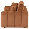 Burnett Chenille Upholstered Wide Arm Loveseat Burnt Orange — product view 5