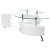 Buckley 3-piece Coffee Table and Stools Set White High Gloss — product view 5