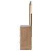 Leanne 6-drawer Sinter Stone Top Dresser and Mirror Light Oak — product view 5