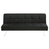Joel Upholstered Tufted Convertible Sofa Bed Black — product view 5