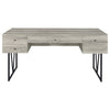 Analiese 63-inch 4-drawer Writing Desk Grey Driftwood — product view 5