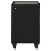 Ravenne 2-drawer Velvet Upholstered LED Nightstand with USB Black — product view 5