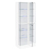 Cabra 4-door LED Curio Display Cabinet White High Gloss — product view 5