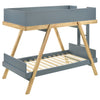 Frankie Wood Twin Over Twin Bunk Bed Blue and Natural — product view 5
