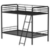 Carson Metal Twin Over Twin Bunk Bed Glossy Black — product view 5
