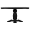 Florence Round 60-inch Pedestal Base Dining Table Black — product view 5