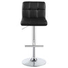 Lenny Tufted Adjustable Leatherette Bar Stool Black (Set of 2) — product view 5