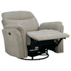Adler Upholstered Power Swivel Glider Recliner Greige — product view 5