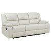 Camila 3-piece Upholstered Reclining Sofa Set White — product view 5