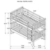 Chapman Wood Twin Over Twin Bunk Bed White — product view 5