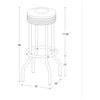 Retro Upholstered Metal Swivel Bar Stool Red (Set of 2) — product view 5