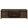 Enfield 71-inch TV Stand Fireplace Media Console Dark Pine — product view 5