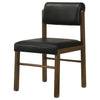Kehoe Upholstered Dining Side Chair Black and Walnut (Set of 2) — product view 5