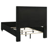 Ravenne Velvet Upholstered Queen LED Panel Bed Black — product view 5