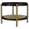 Arini 2-piece Round Coffee and End Table Set Black — product view 5