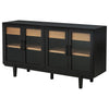 Middleton 4-door Sideboard Server with Dual Drawers Black — product view 5