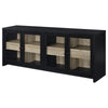 Denison 79-inch 4-door TV Stand Media Console Black — product view 5