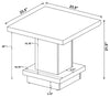 Reston Square Engineered Wood Side End Table Cappuccino — product view 5