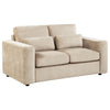 Amador 2-piece Chenille Upholstered Track Arm Sofa Set Camel — product view 5