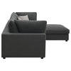 Serene 4-piece Upholstered Modular Sectional Sofa Charcoal — product view 5