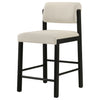 Kehoe Upholstered Counter Height Chair Cream and Black (Set of 2) — product view 5