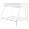 Alevera Metal Twin Over Full Bunk Bed with Ladder White — product view 5