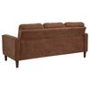 Bowen II 2-piece Fabric Upholstered Track Arm Sofa Set Rust — product view 5