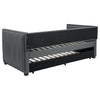 Brodie Upholstered Twin Daybed with Trundle Grey — product view 5