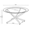 Brooke 3-piece Round Coffee and End Table Set Chrome — product view 5