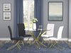 Beckham Round 46-inch Glass Top Dining Table Brass — product view 5