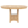 Lavon Oval 60-inch Counter Height Extension Dining Table Light Oak — product view 5