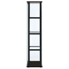 Cyclamen 4-shelf Clear Glass Curio Display Cabinet Black — product view 5