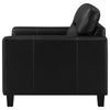 Scotland Faux Leather Upholstered Track Arm Chair Black — product view 5