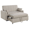 Portland Boucle Upholstered Sleeper Sofa Bed Latte — product view 5