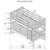 Chapman Wood Twin Over Twin Bunk Bed with Mattress White — product view 5