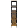 Analiese 63-inch 4-shelf Double Bookshelf Rustic Nutmeg — product view 5