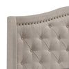 Sonoma Upholstered Queen Wingback Bed Beige — product view 5